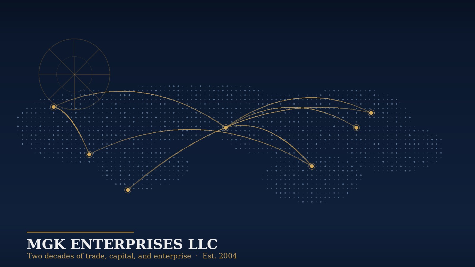 MGK Enterprises global trade routes across two decades, established 2004